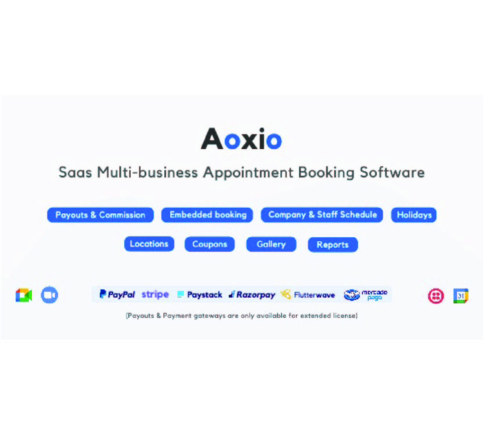 Aoxio - 多业务服务预订软件